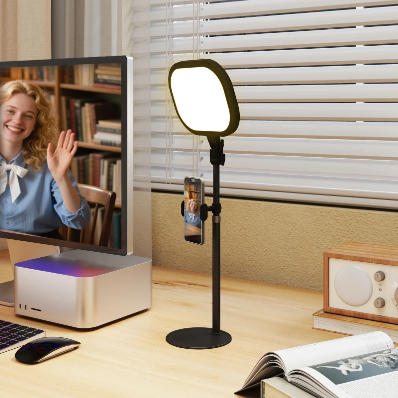 Image of HOMCOM Bedside Table Lamp with 5 Colour Modes & 10 Brightness Levels, Black Unisex