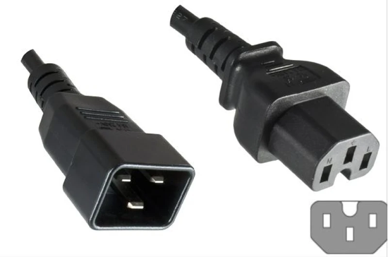 Image of Microconnect PE152018 power cable Black 1.8 m C20 coupler C15 coupler
