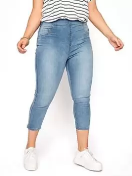 Image of Yours Crop Jenny Jegging - Blue Size 20, Women