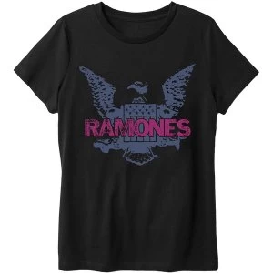 Image of Ramones - Purple Eagle Unisex Large T-Shirt - Black