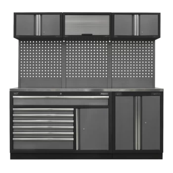 Image of Superline Pro 2.04m Storage System - Stainless Steel Worktop