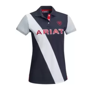 Image of Ariat Taryn Short Sleeve Polo Shirt Womens - Blue