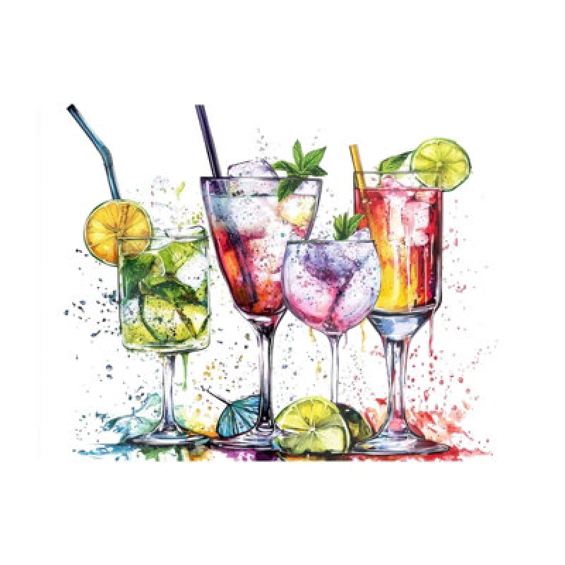 Image of Warren Reed Designer Vibrant Cocktail Splash Chopping Board