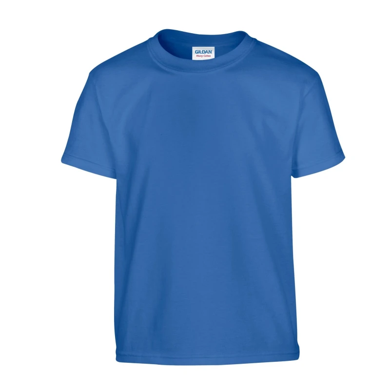 Image of Gildan Plain Cotton Heavy T-Shirt in Royal Size: 12-13 Years Royal Unisex 12-13 Years