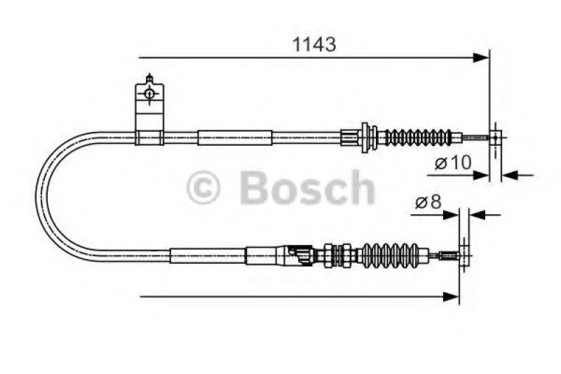 Image of Handbrake cable Bosch 1 987 482 056
