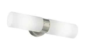 Image of SPOT 2 Light Bathroom Over Mirror Light Nickel 33.5x11.5x10cm