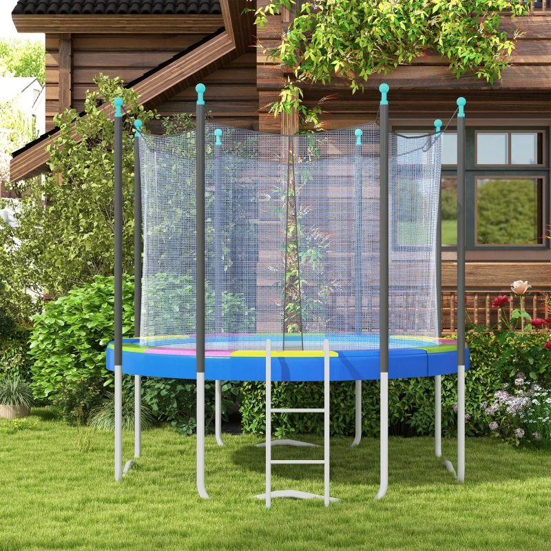 Image of SPORTNOW 12FT Trampoline Pad Spring Cover, Waterproof, Multi-Colored Multicolor Unisex