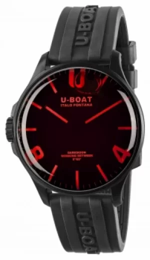 Image of U-Boat DARKMOON 44MM RED GLASS IPB RUBBER STRAP 8466/A Watch
