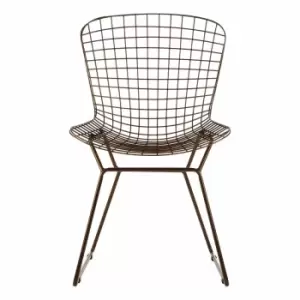 Image of Interiors By Ph Wire Chair Bronze Metal