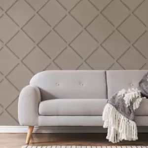 image of Superfresco Easy Grey Panelled Concrete effect Smooth Wallpaper - Grey