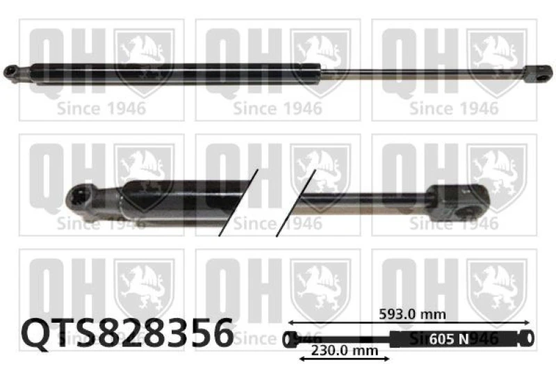 Image of QUINTON HAZELL Tailgate strut QUINTON HAZELL QTS828356