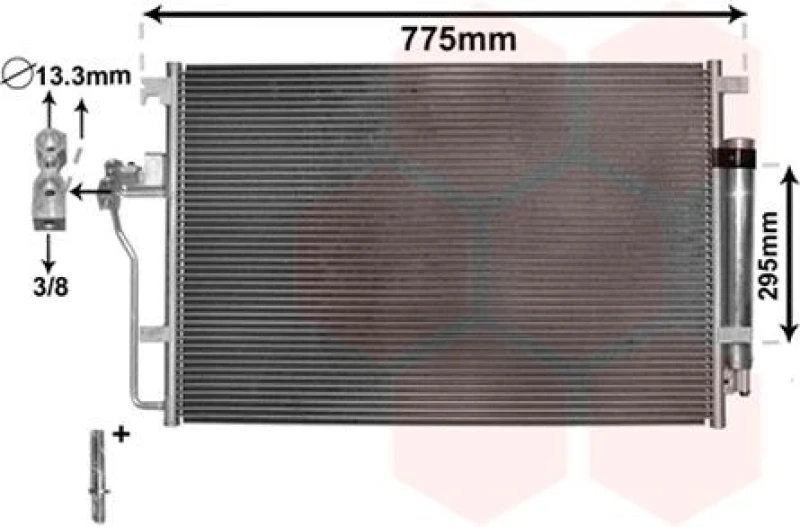 Image of VAN WEZEL Air conditioning condenser VAN WEZEL 58005277