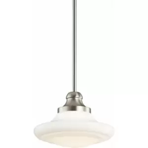 Image of Loops - 1 Bulb Ceiling Pendant Light Fitting Brushed Nickel LED E27 75W Bulb