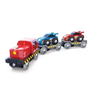 Hape Race Car Transporter Playset