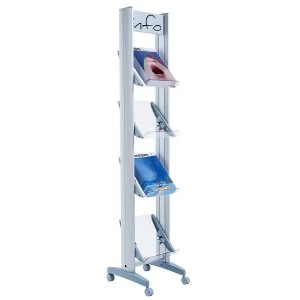 image of Fast Paper Aluminium PlexiGlass Shelf Display 4 Documents