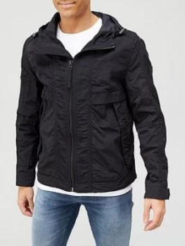 Image of Hugo Boss Onic 1-D Nylon Hooded Jacket Black Size L Men