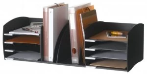 Image of Fast Paper Desktop Organizer 8 Comp Black