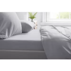 Image of Belledorm Cotton Extra Deep Fitted Sheet (King) (Cloud Grey) - Cloud Grey