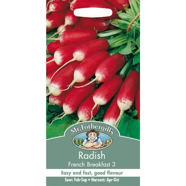 image of Mr. Fothergill's Radish French Breakfast 3 (Raphanus Sativus) Seeds