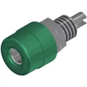 SKS Hirschmann BIL 20 Jack socket Socket, vertical vertical Pin diameter: 4mm Green