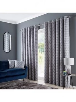 Image of Geo Eyelet Curtains