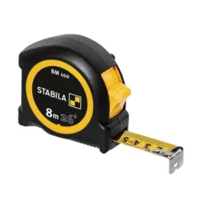 Image of Stabila BM 100 Compact Pocket Tape 8m/26ft (Width 25mm)