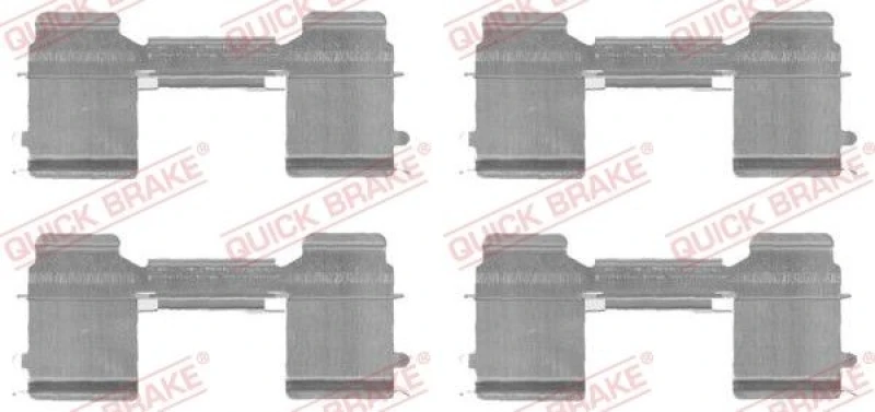 Image of QUICK BRAKE Brake pad fitting kit QUICK BRAKE 109-1726