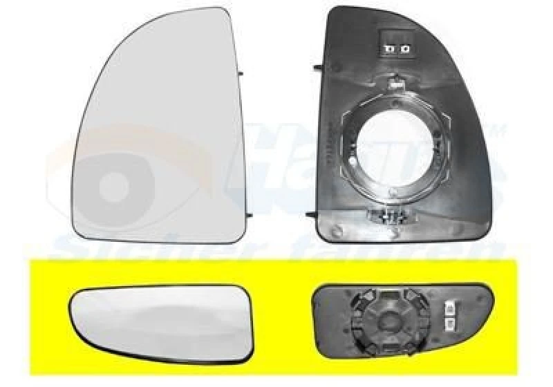 Image of VAN WEZEL Wing mirror glass VAN WEZEL 1747835