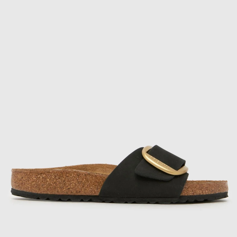 Image of Birkenstock Womens Madrid Big Buckle Sandals Black, 4