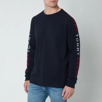 Image of Tommy Hilfiger Mens Arm Logo Longsleeve Top - Desert Sky - L