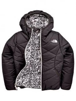 image of The North Face The North Face Girls Reversible Perrito Jacket Grey Size 6 YearsXs Women