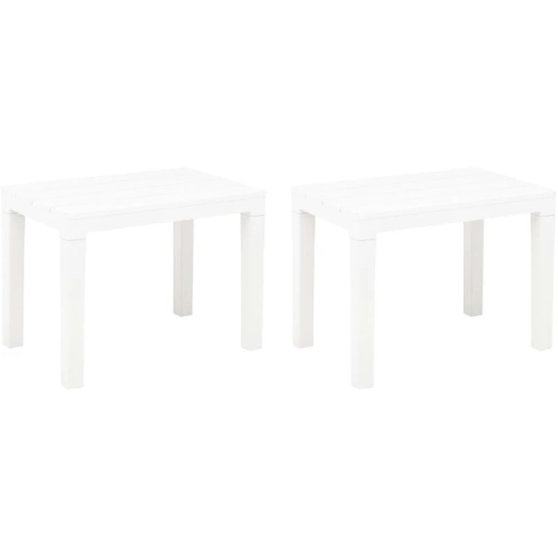 Image of VIDAXL Garden Benches 2 pcs White Plastic vidaXL 48780