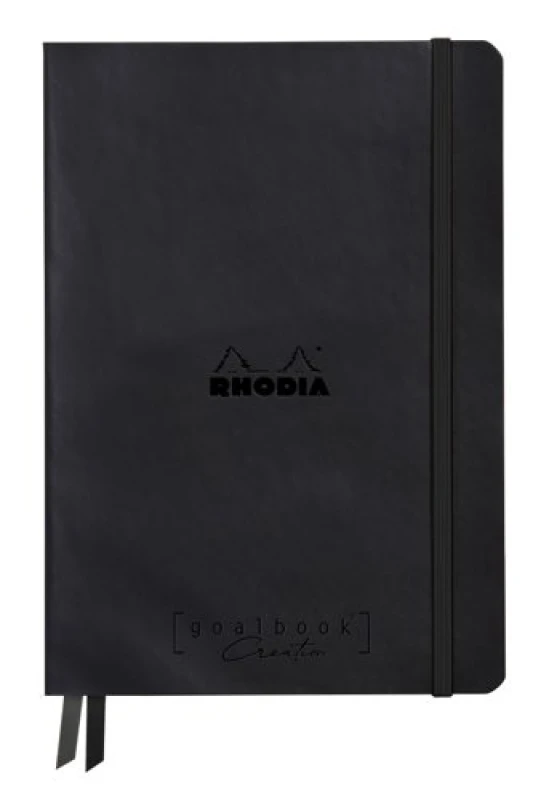 Image of Clairefontaine Rhodiarama Creation Dot Goalbook 160 Pages A5 Black 194440C