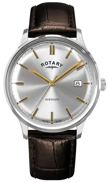 Image of Rotary GS05400/06 Mens Avenger Brown Leather Strap Watch