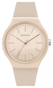 Image of Superdry White Silicone Soft Touch Strap White Dial Watch