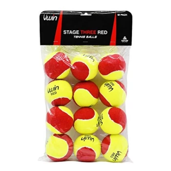 image of Uwin Stage Three Red Tennis Balls - Pack of 12 balls