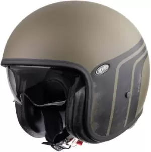 Image of Premier Vintage BTR Military Green BM Jet Helmet, black-green, Size L, black-green, Size L
