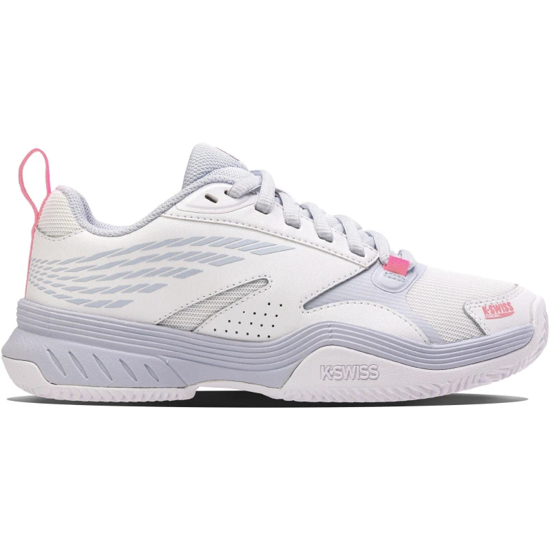 Image of K-Swiss Womens SpeedEx Padel Lace Up Padel Trainers White/Ice/Pink female 5.5 (38.5)