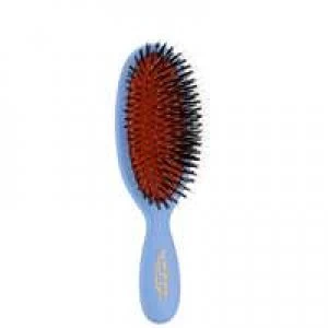 image of Mason Pearson Boar Bristle and Nylon Pocket Brush Blue