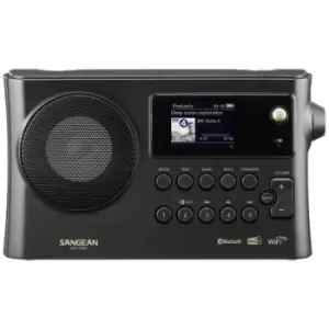 image of Sangean WFR-28BT Internet desk radio DAB+, FM WiFi, Bluetooth, AUX Battery charger, Spotify Black