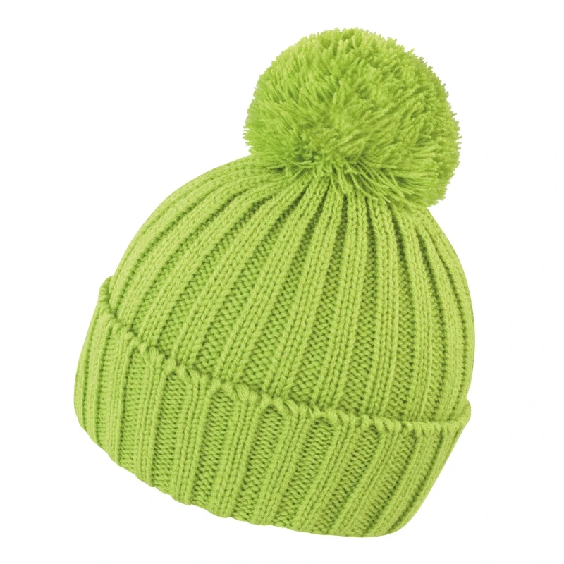 Image of Result Result Men Winter Essentials HDi Quest Knitted Beanie Hat in Lime Lime One Size Male 5054752307967
