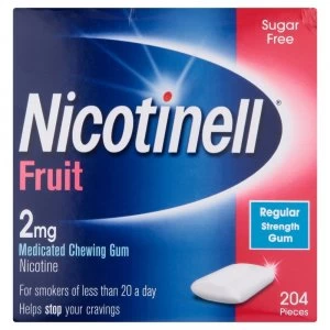 image of Nicotinell Gum 2 mg Fruit 204 Pieces