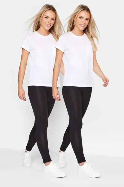 image of PixieGirl Petite 2 Pack Leggings Black