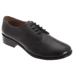 Image of Grafters Womens/Ladies 4 Blind Eyelet Hi-Shine Leather Cadet Shoes (9 UK) (Black)