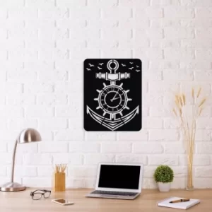 Anchor Clock v-1 Black Decorative Metal Wall Clock