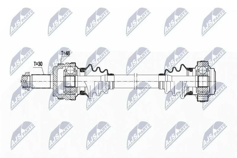 Image of NTY NPW-BM-109 Drive shaft Rear Axle Right Drive Shaft (13)