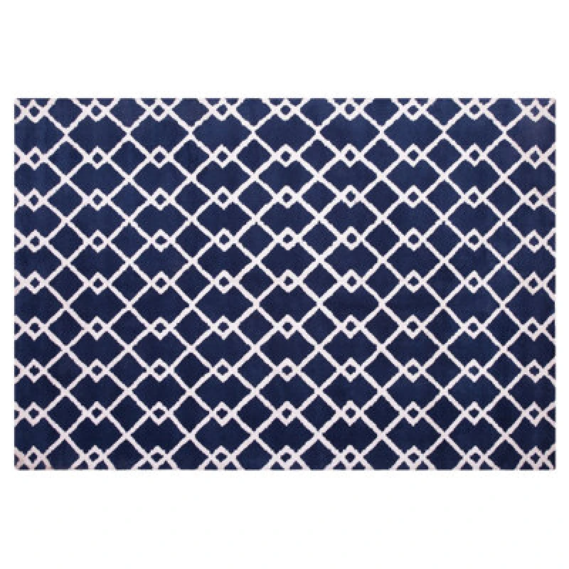 Image of Beliani Traditional Rug Serres Blue 140 X 200 Cm