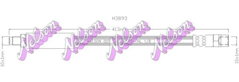 Image of Brake hose KAWE H3893