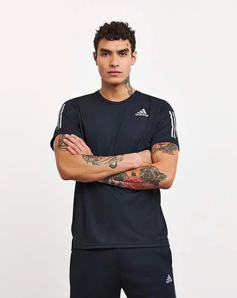 Image of adidas Own The Run T-Shirt Navy Male S34/37 AT27101