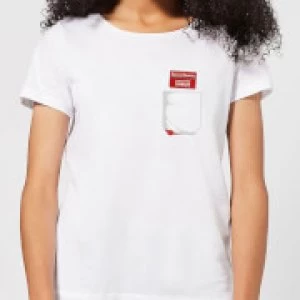 Image of Shaun Of The Dead You've Got Red On You Pocket Womens T-Shirt - White - L